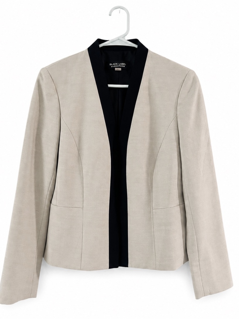 Black Label by Evan-Picone Size 4 Colorblock Contrast Trim Blazer